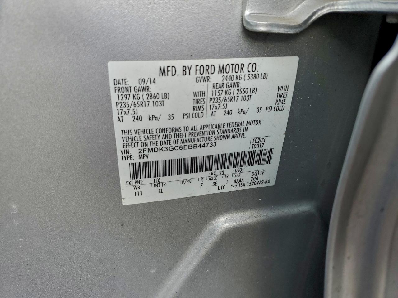 2014 FORD EDGE SE photo 13