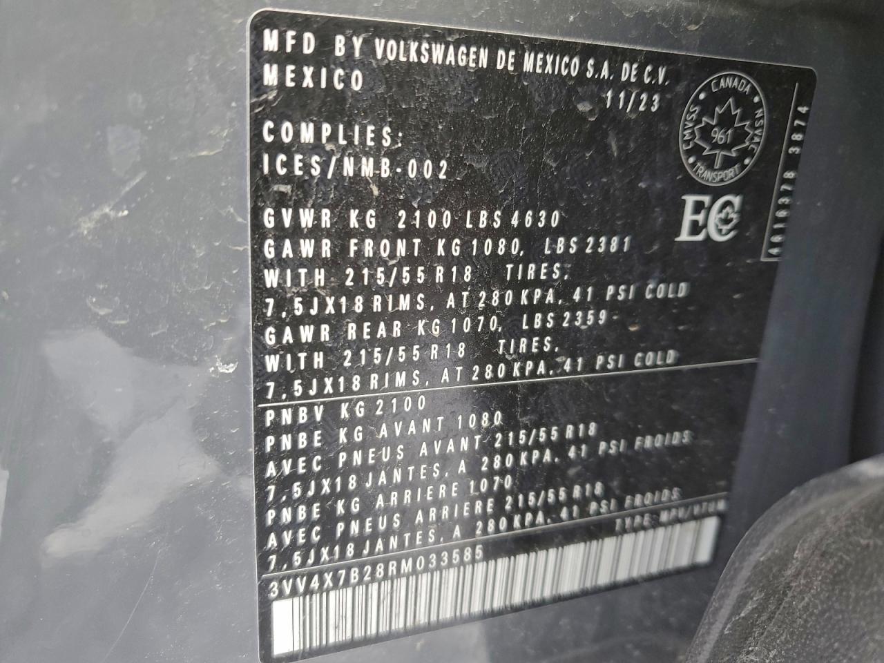 2024 VOLKSWAGEN TAOS SEL photo 12