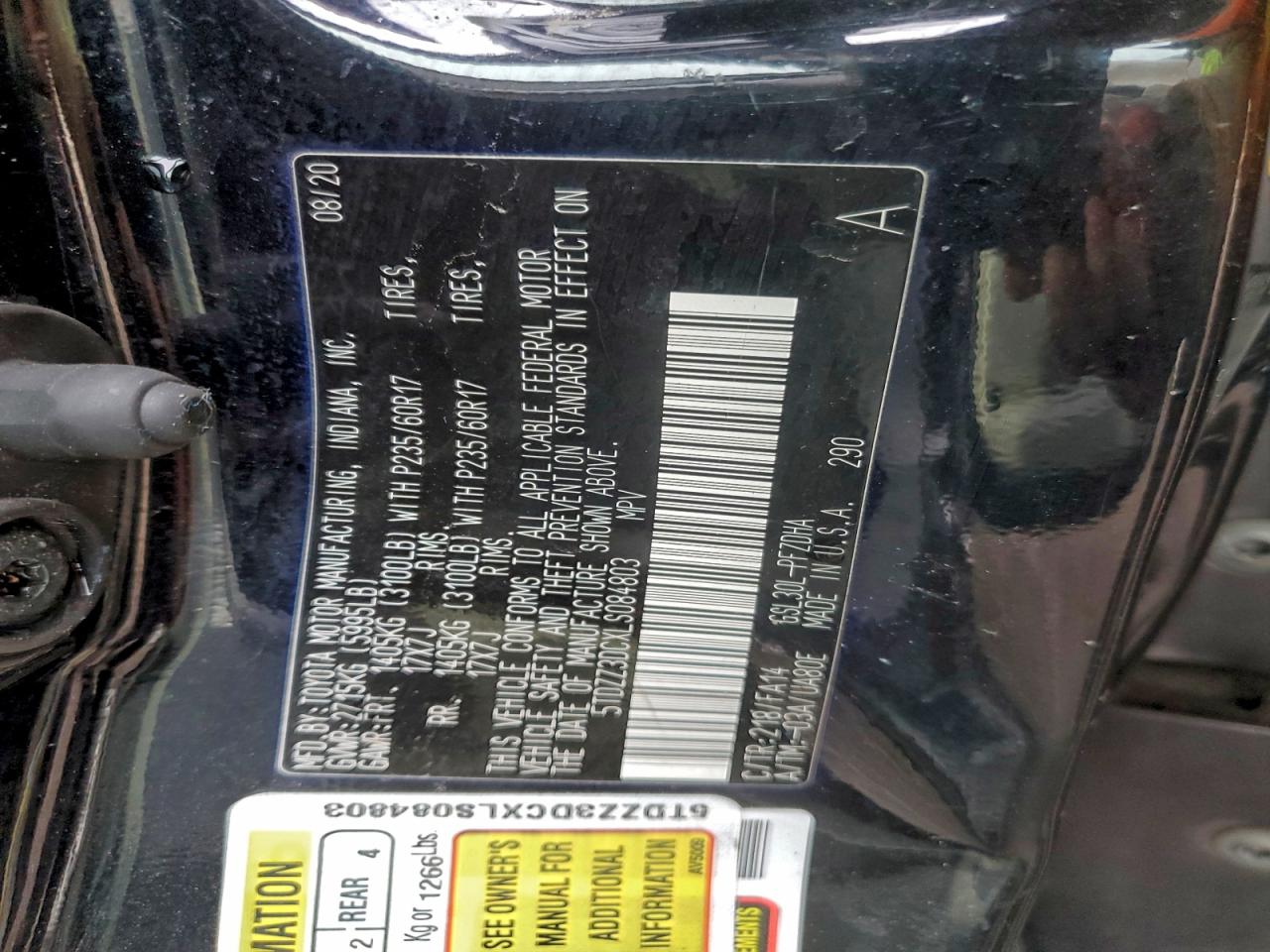2020 TOYOTA SIENNA photo 37