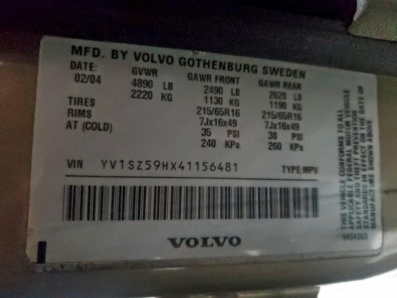 2004 VOLVO XC70 photo 12