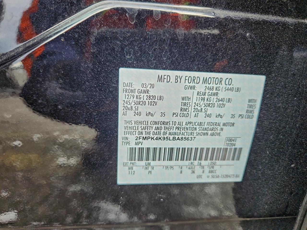 2020 FORD EDGE TITANIUM photo 13