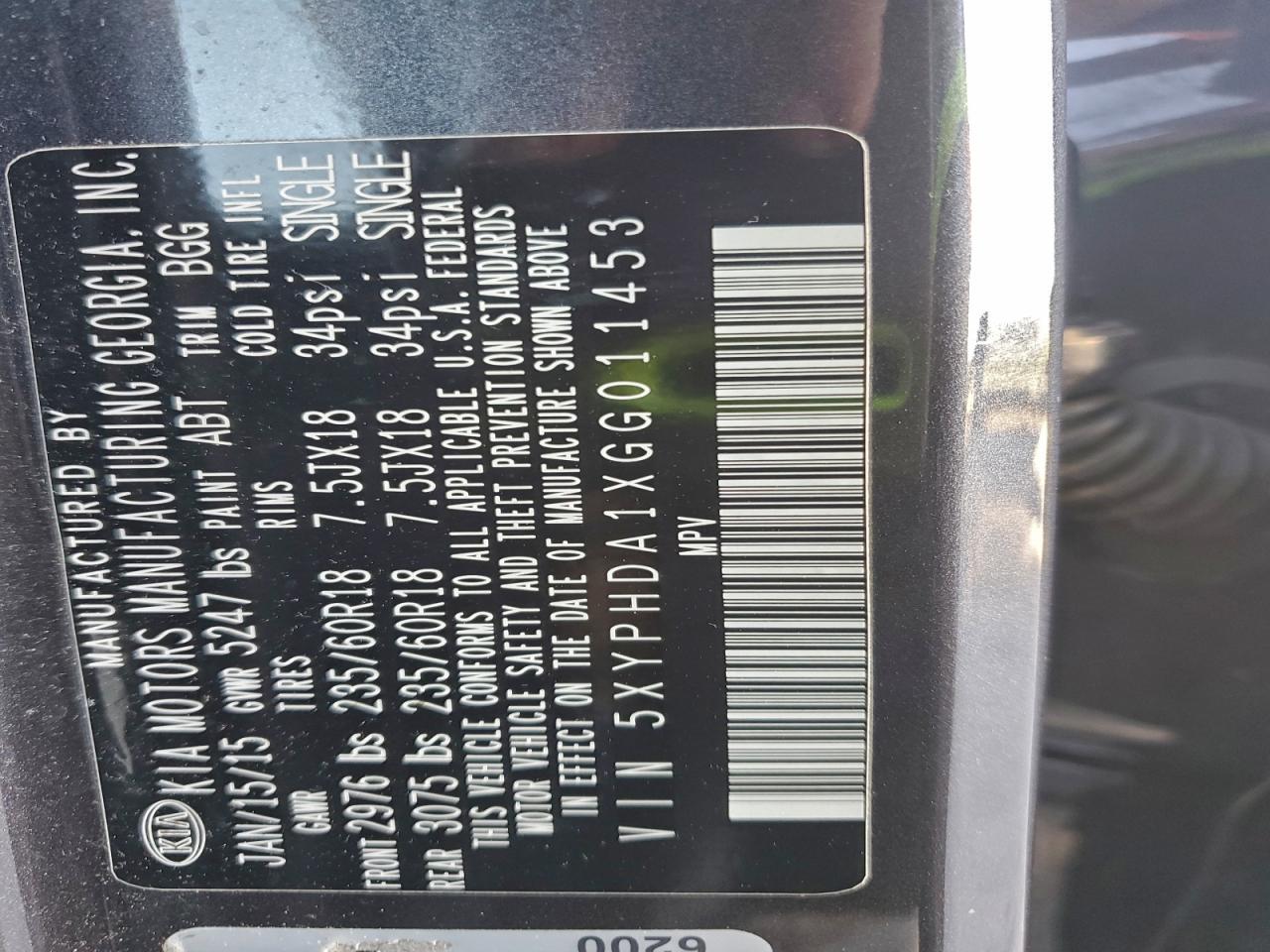 2016 KIA SORENTO EX photo 13