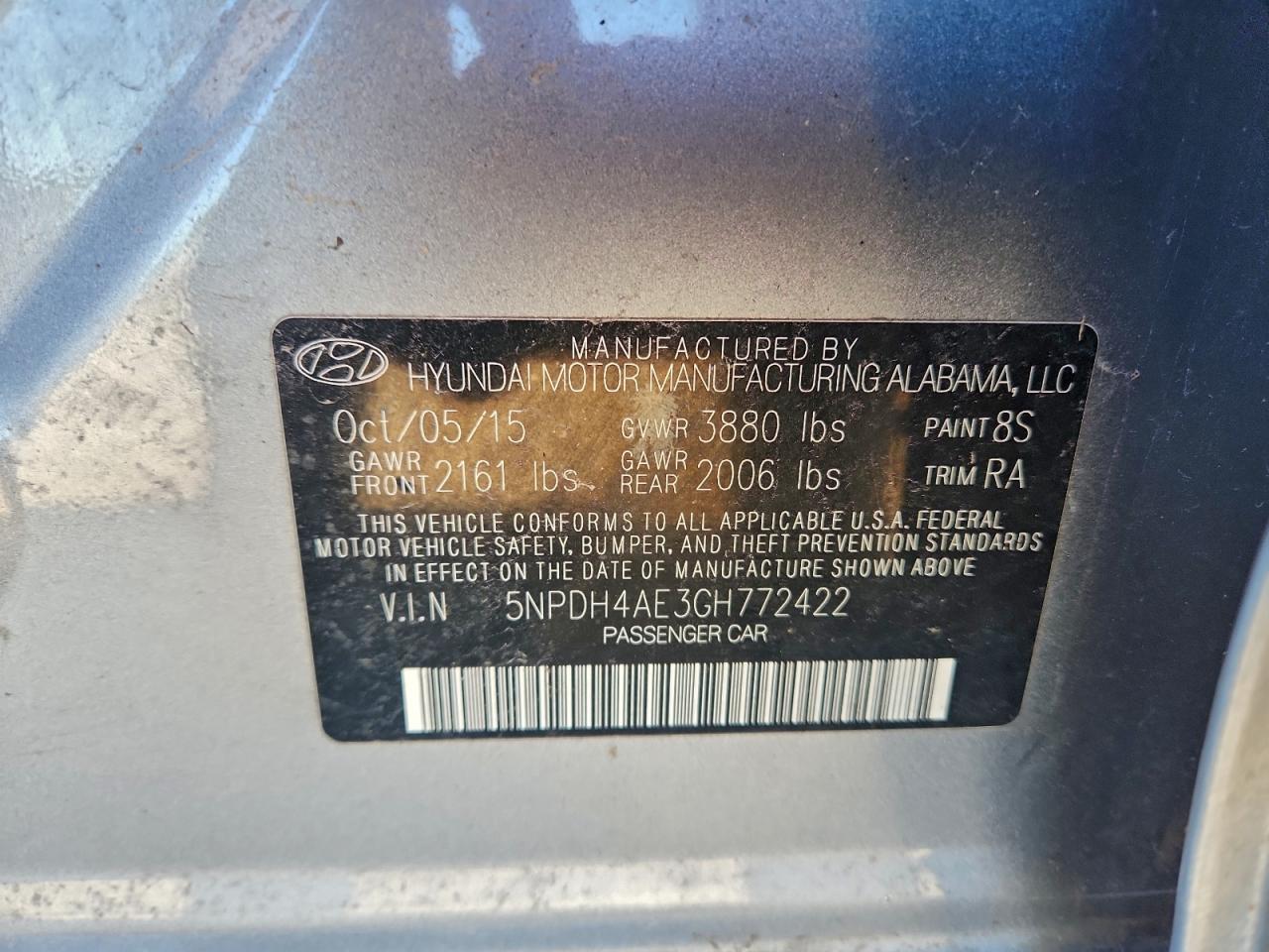2016 HYUNDAI ELANTRA SE photo 12