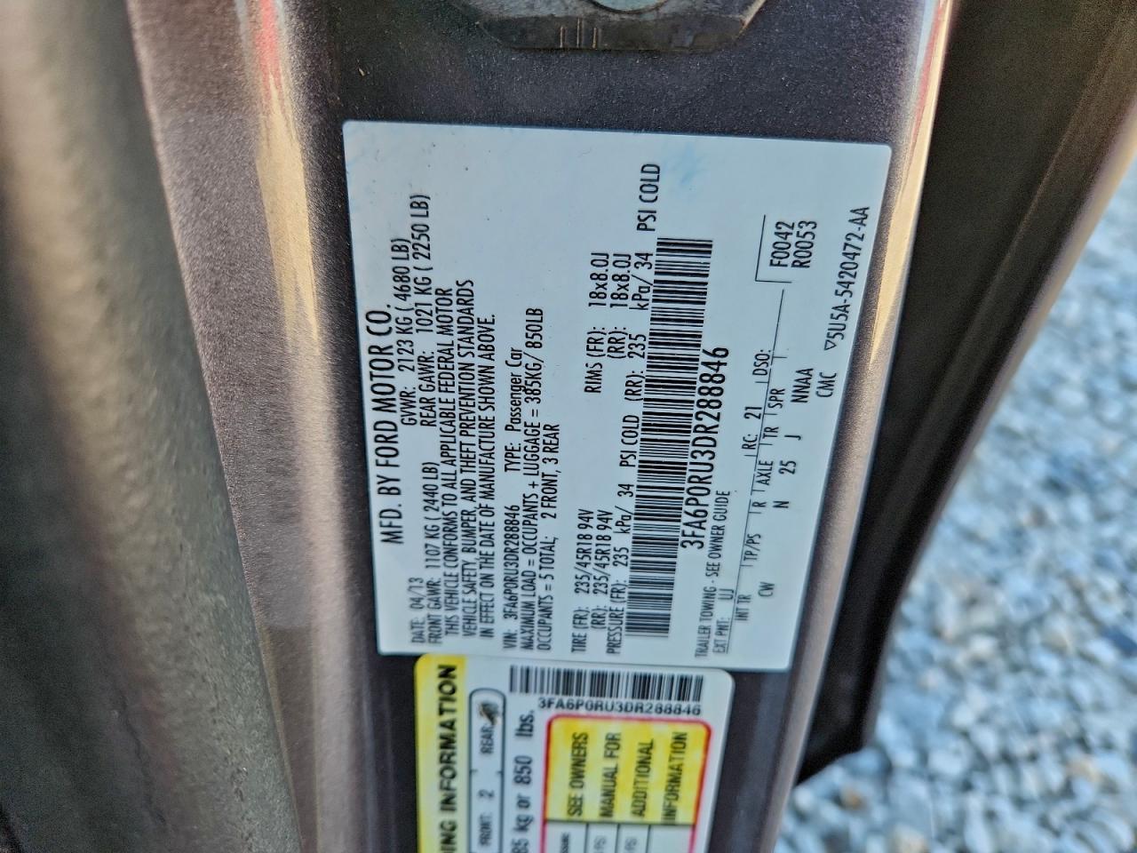 2013 FORD FUSION TITANIUM HEV photo 12