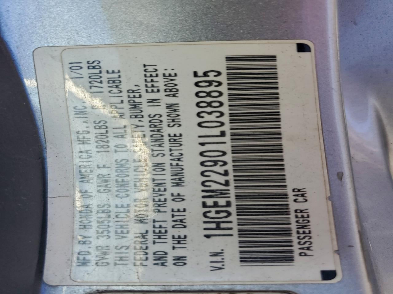 2001 HONDA CIVIC SI photo 13