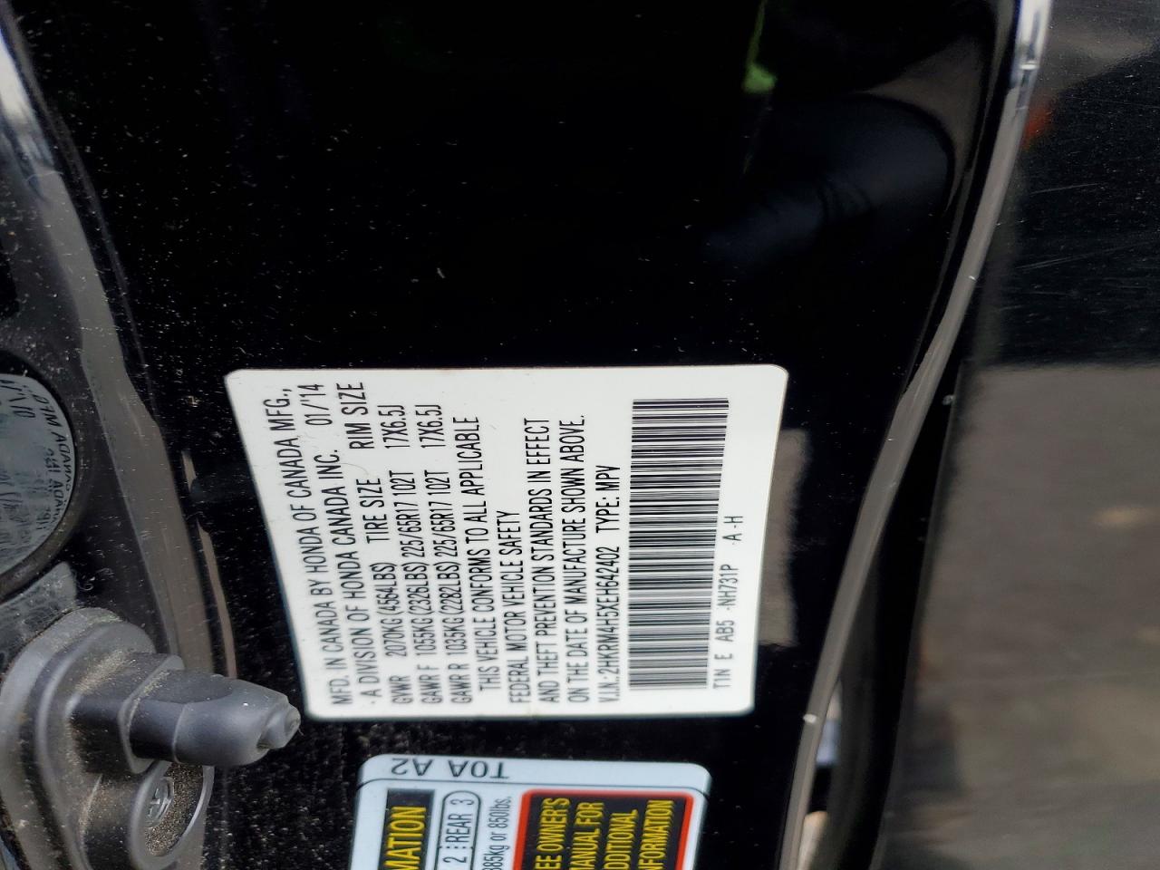 2014 HONDA CR-V EX photo 12