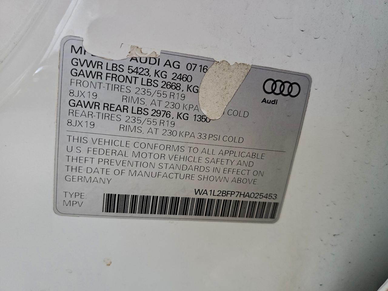 2017 AUDI Q5 PREMIUM PLUS photo 14