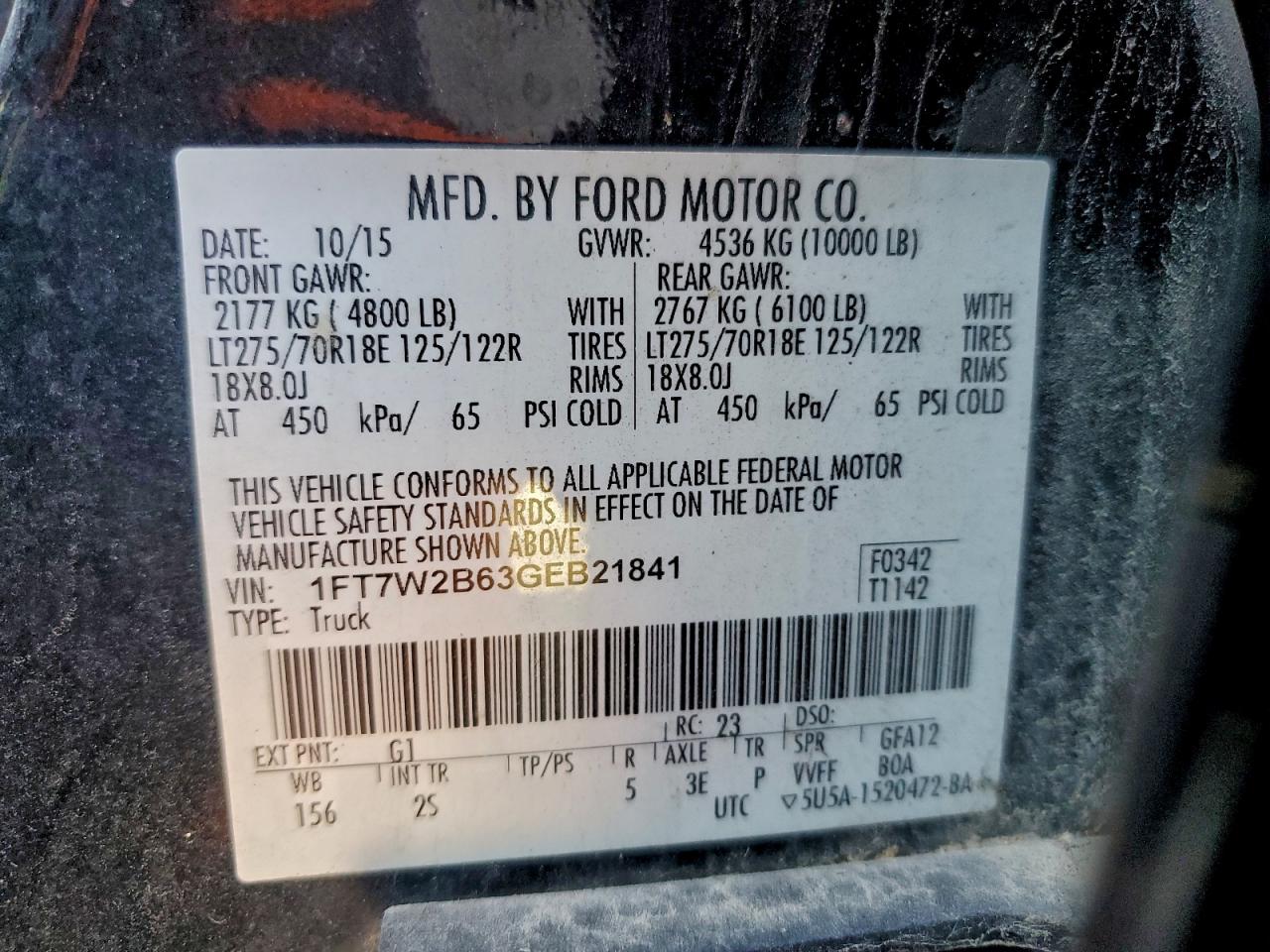 2016 FORD F250 SUPER DUTY photo 12