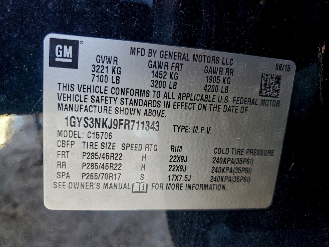 2015 CADILLAC ESCALADE PREMIUM photo 14
