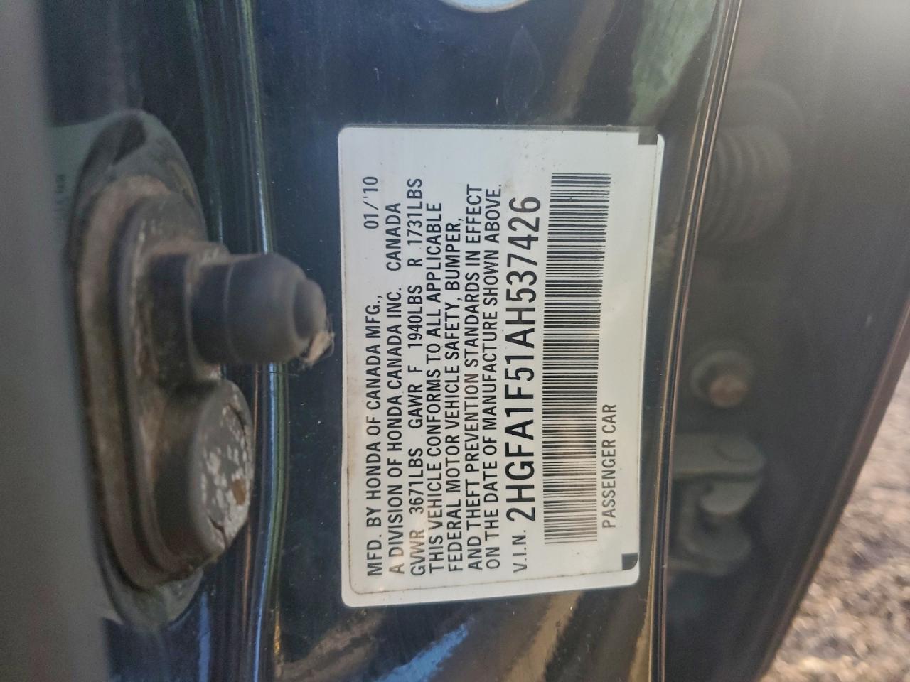 2010 HONDA CIVIC LX photo 13