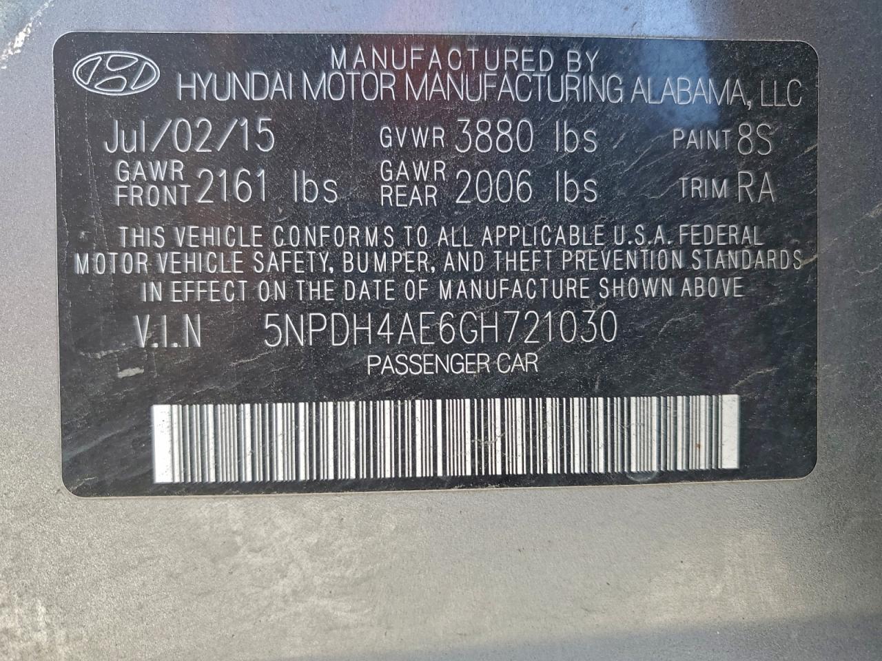 2016 HYUNDAI ELANTRA SE photo 13