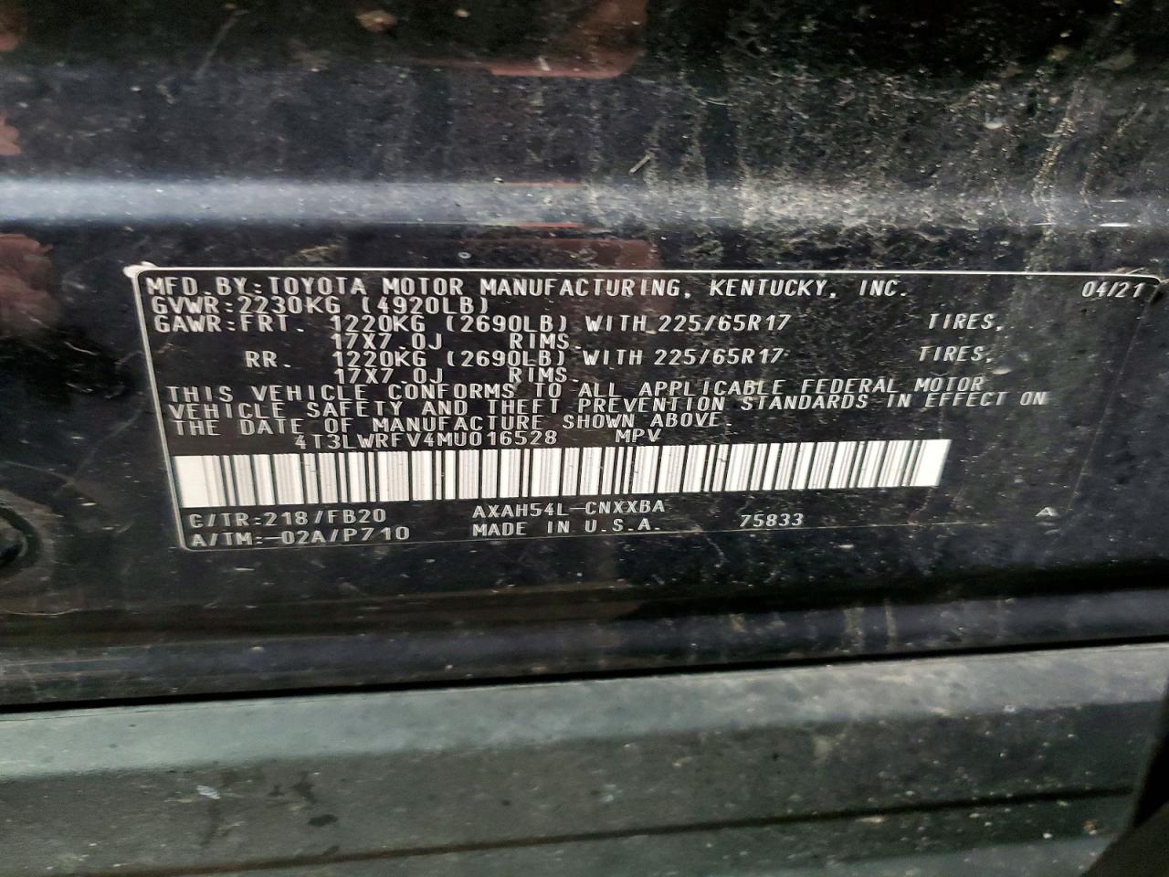 2021 TOYOTA RAV4 LE photo 13