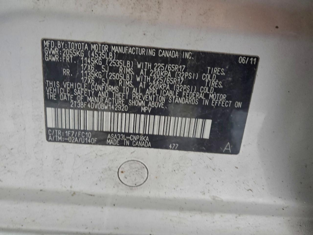 2011 TOYOTA RAV4 photo 14