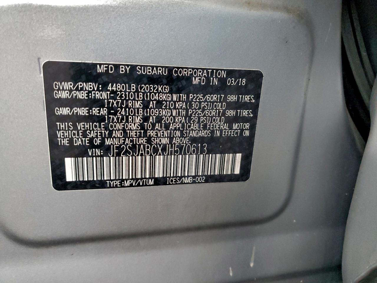 2018 SUBARU FORESTER 2.5I photo 13