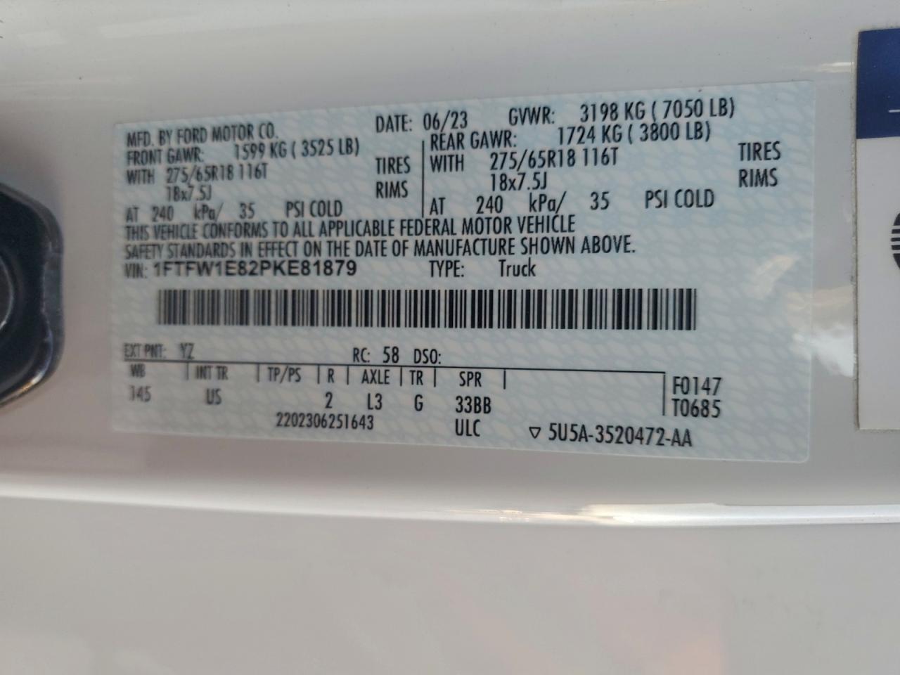 2023 FORD F150 SUPERCREW photo 12