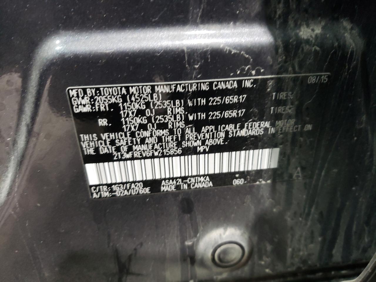 2015 TOYOTA RAV4 XLE photo 11