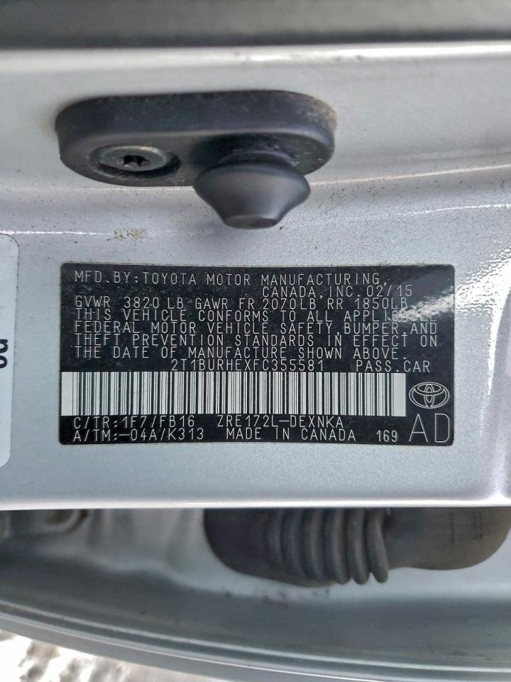2015 TOYOTA COROLLA L photo 13