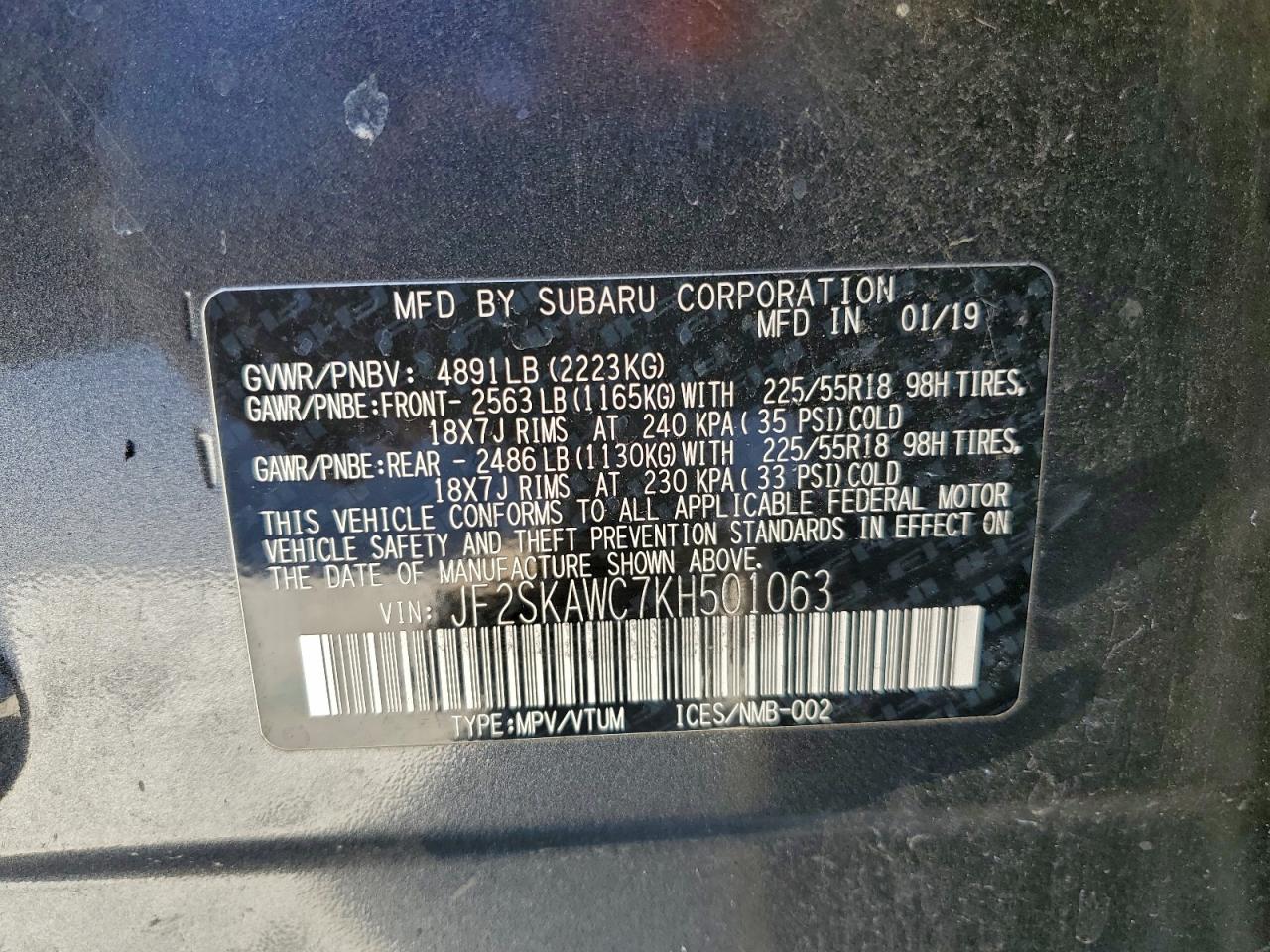 2019 SUBARU FORESTER TOURING photo 13