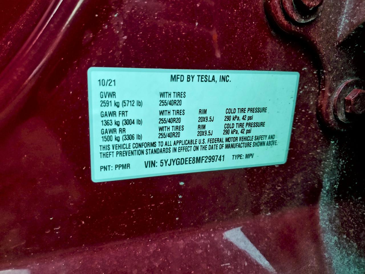 2021 TESLA MODEL Y photo 13