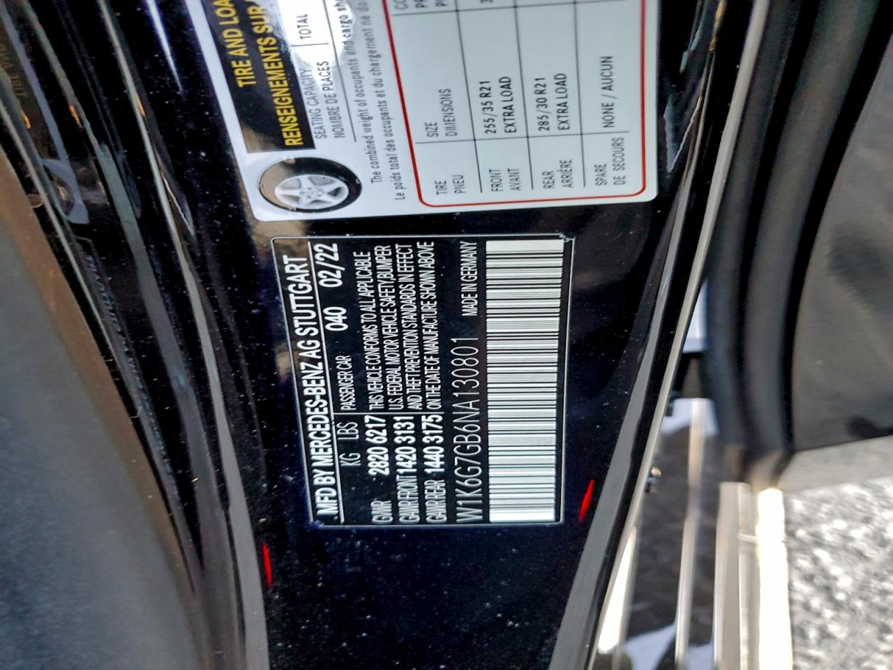 2022 MERCEDES-BENZ S 580 4MATIC photo 12