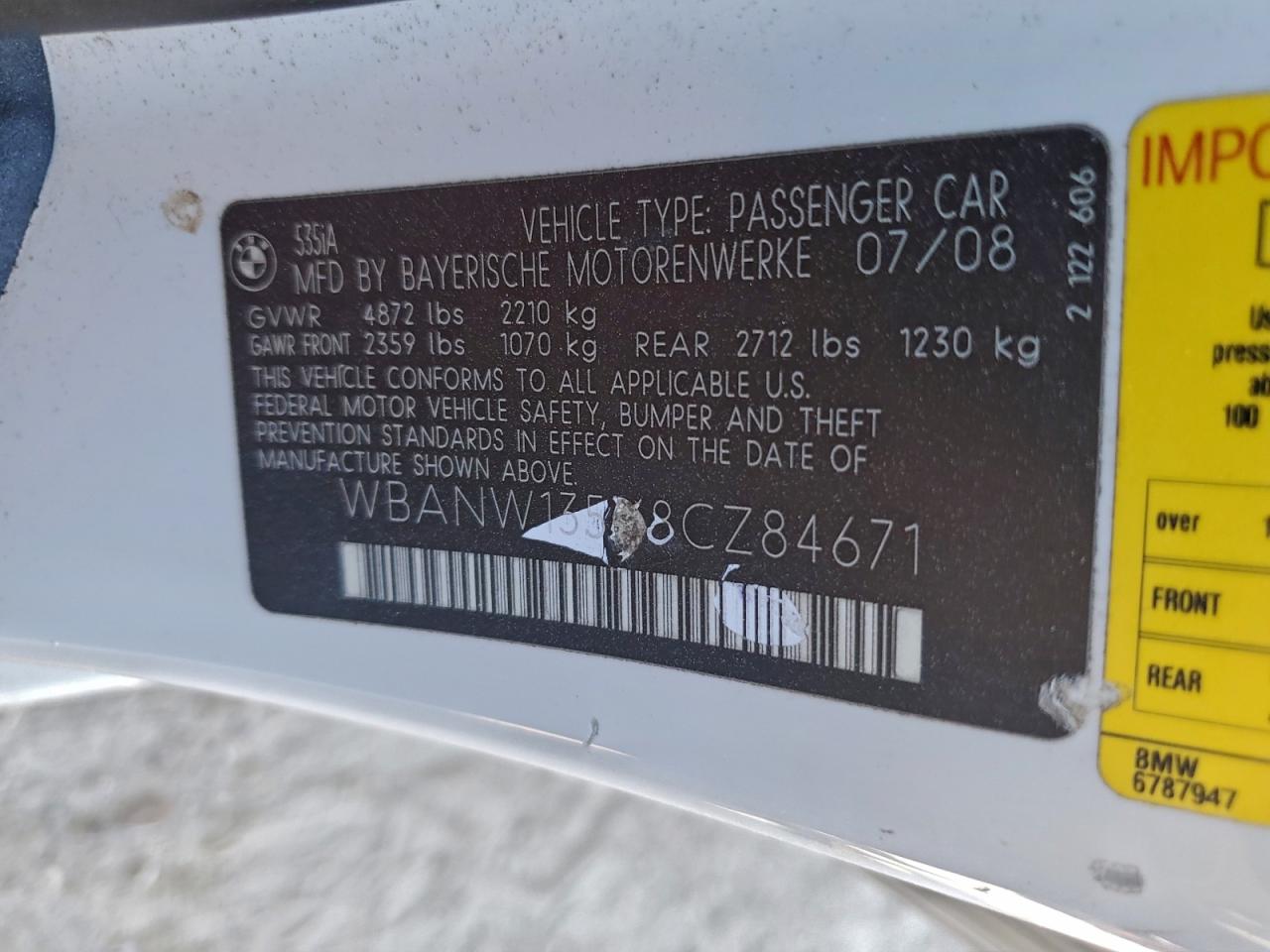 2008 BMW 535 I photo 13
