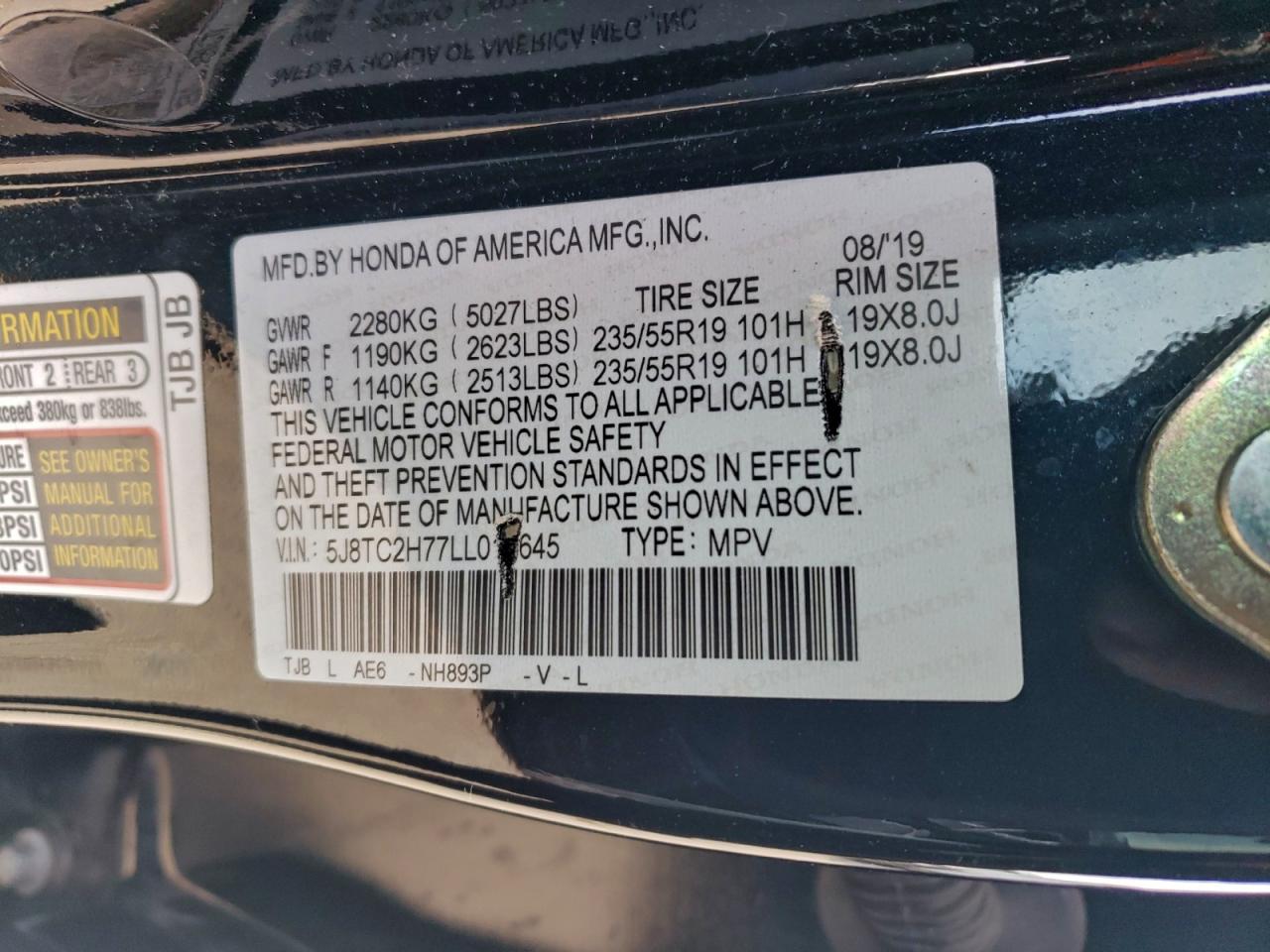 2020 ACURA RDX ADVANCE photo 13