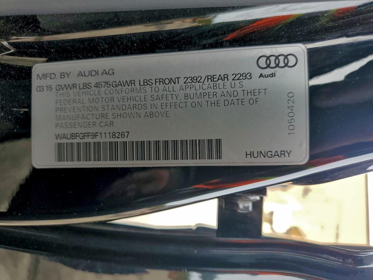2015 AUDI A3 PREMIUM photo 12