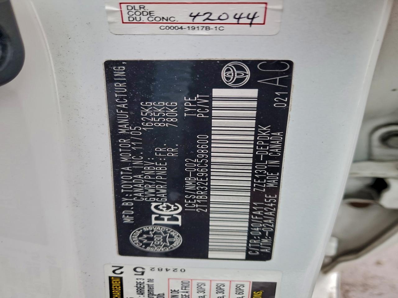 2006 TOYOTA COROLLA CE photo 12