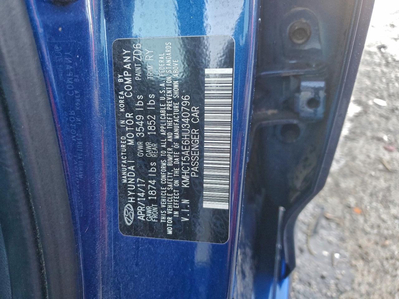 2017 HYUNDAI ACCENT SE photo 12