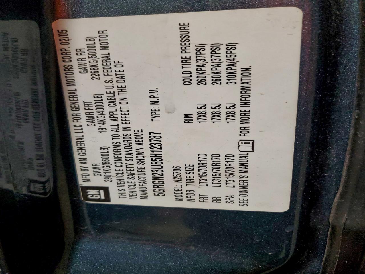 2005 HUMMER H2 photo 14