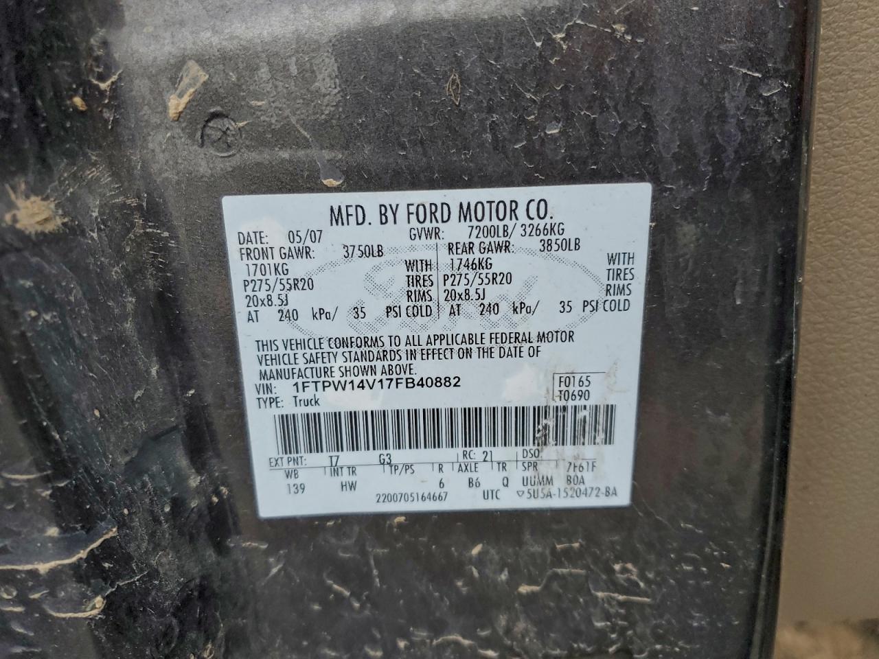 2007 FORD F150 SUPERCREW photo 12