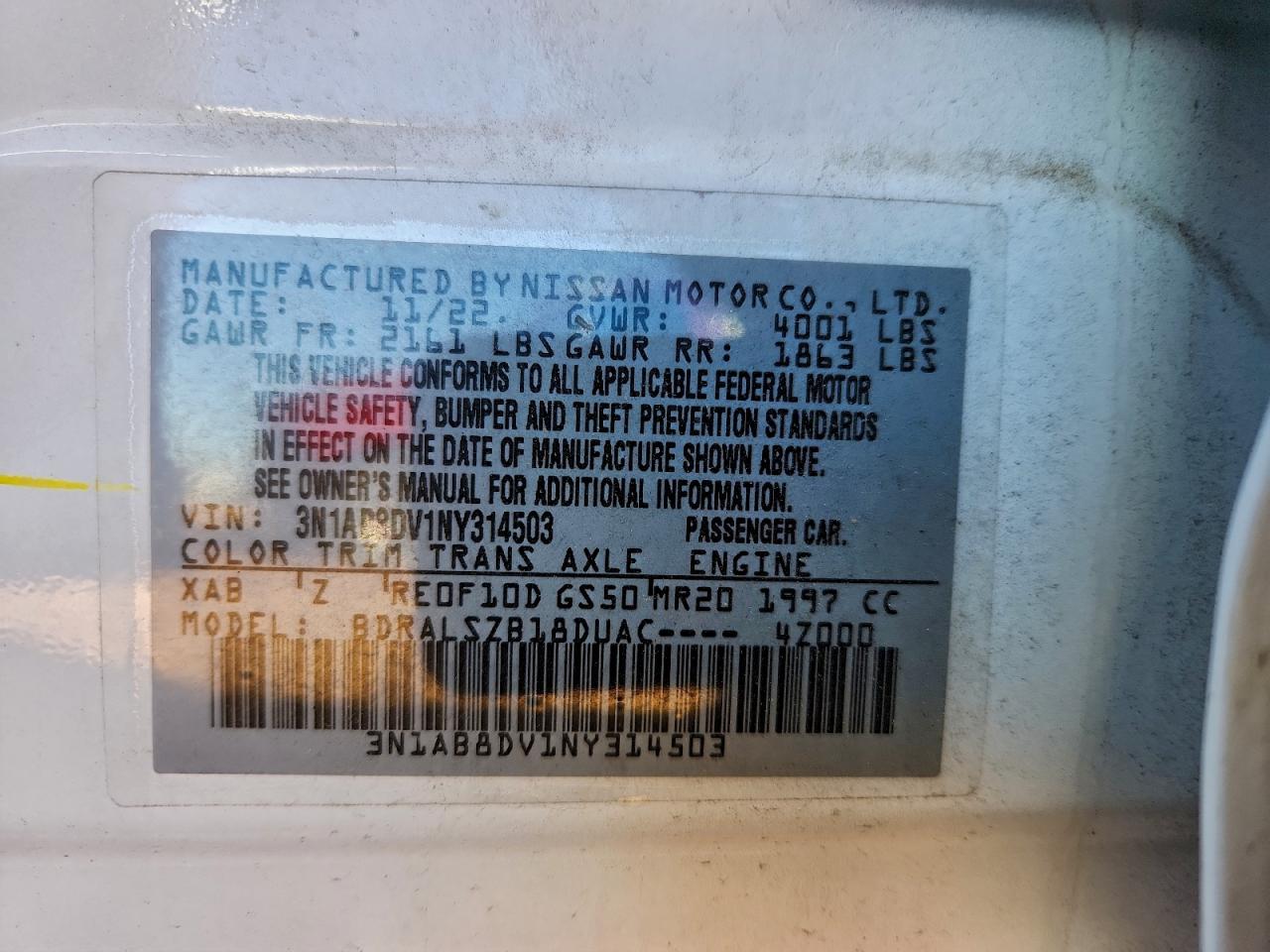 2022 NISSAN SENTRA SR photo 34