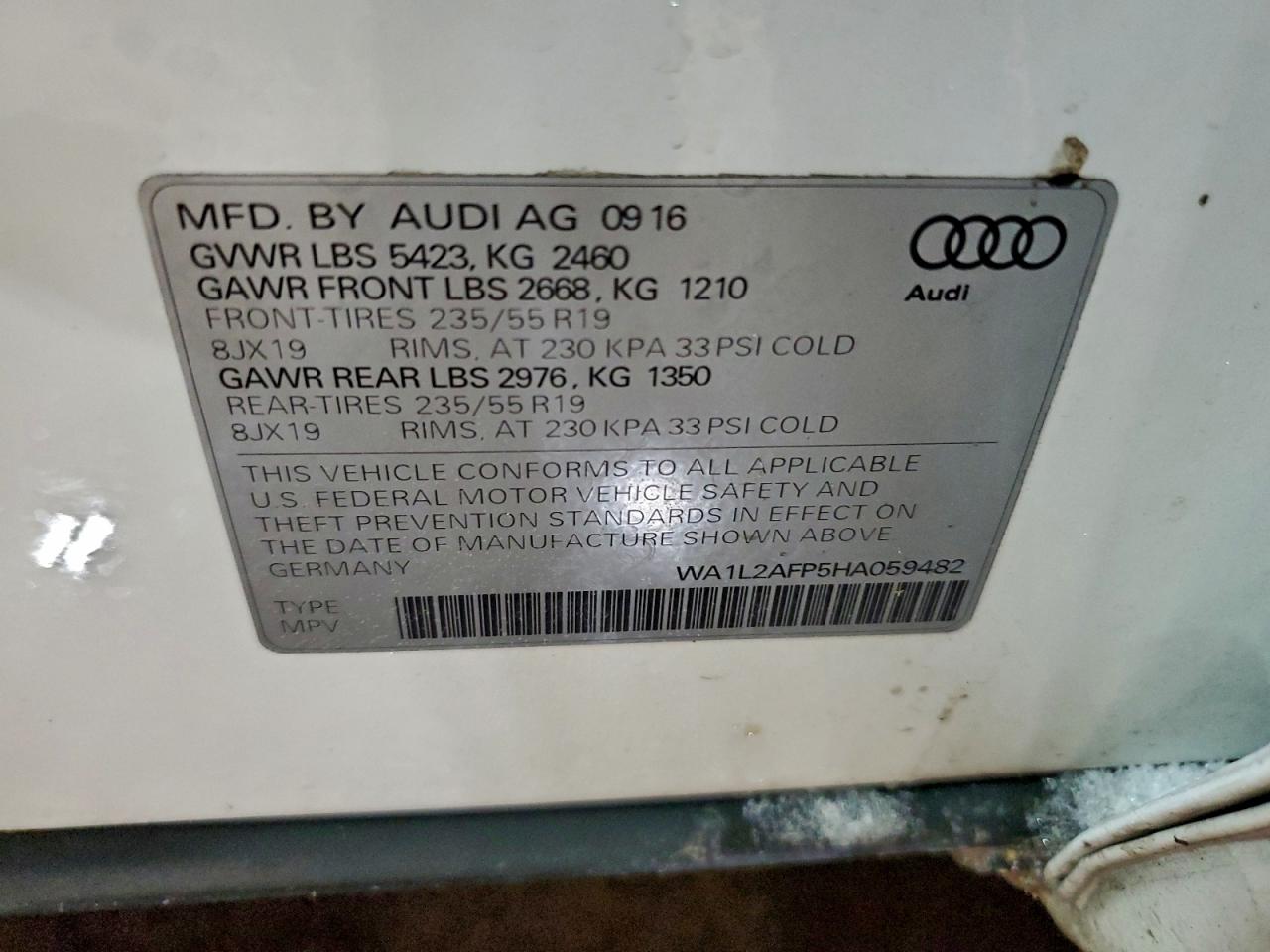 2017 AUDI Q5 PREMIUM PLUS photo 13
