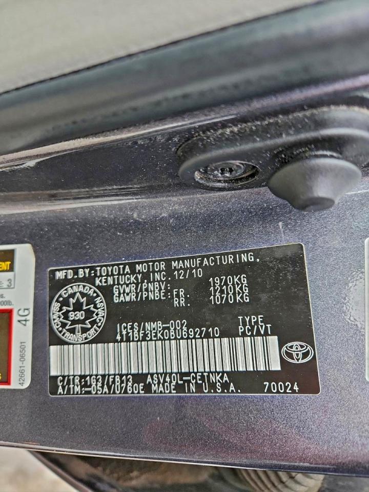 2011 TOYOTA CAMRY BASE photo 13