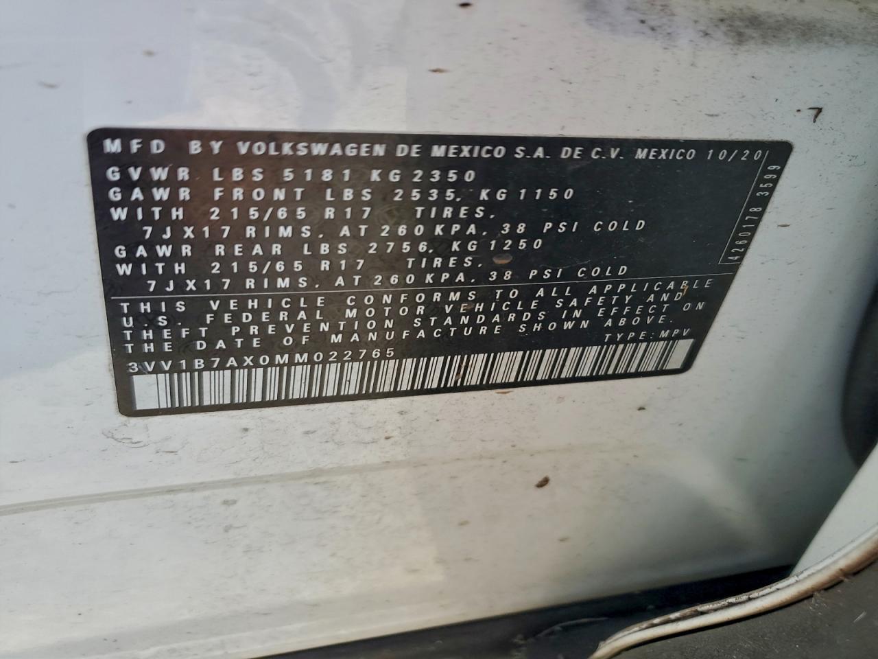 2021 VOLKSWAGEN TIGUAN S photo 13