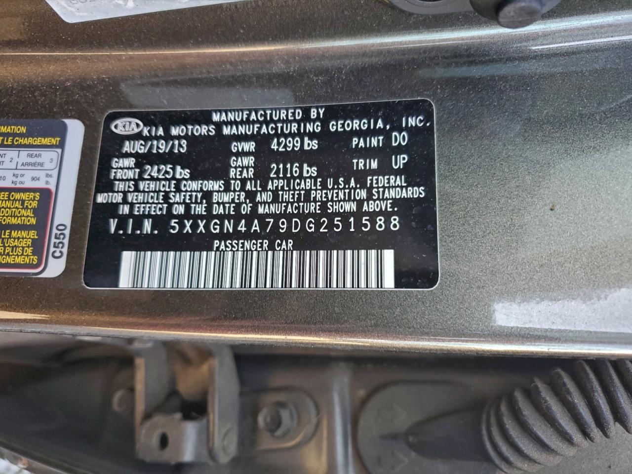 2013 KIA OPTIMA EX photo 13