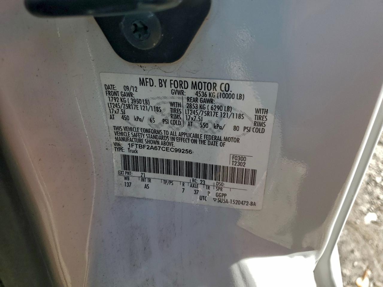 2012 FORD F250 SUPER DUTY photo 12
