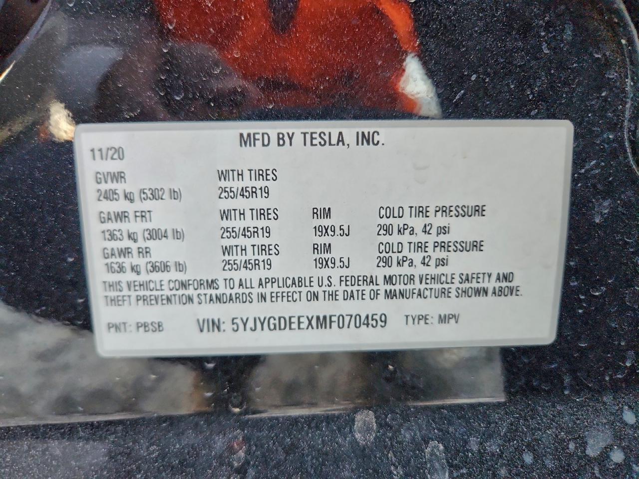 2021 TESLA MODEL Y photo 13