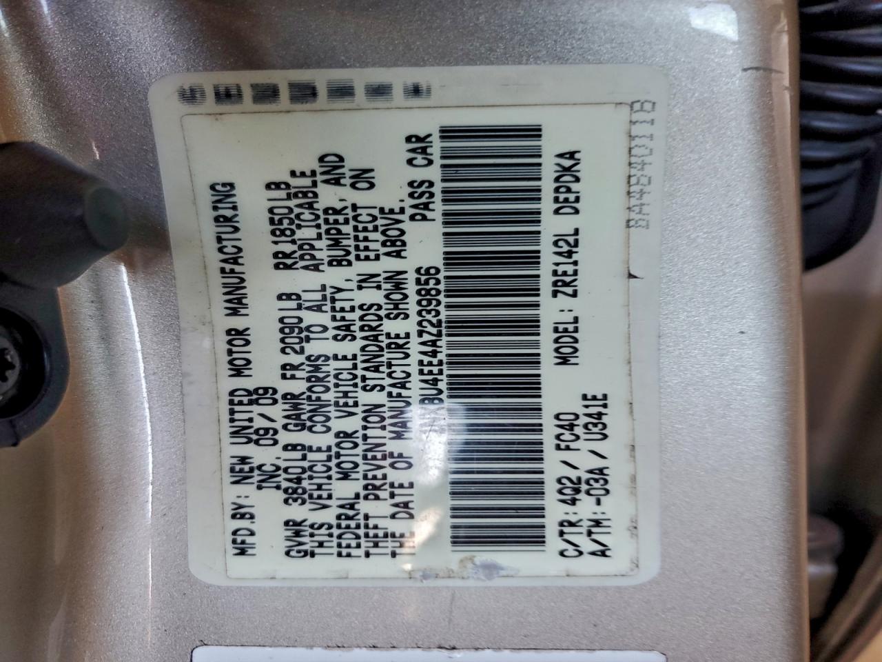 2010 TOYOTA COROLLA BASE photo 14