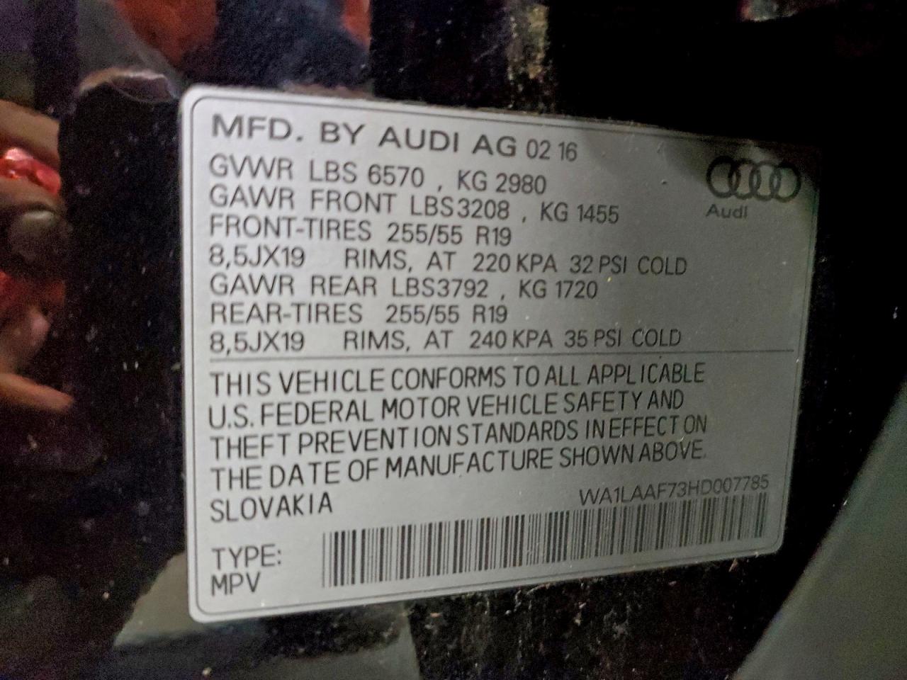 2017 AUDI Q7 PREMIUM PLUS photo 13