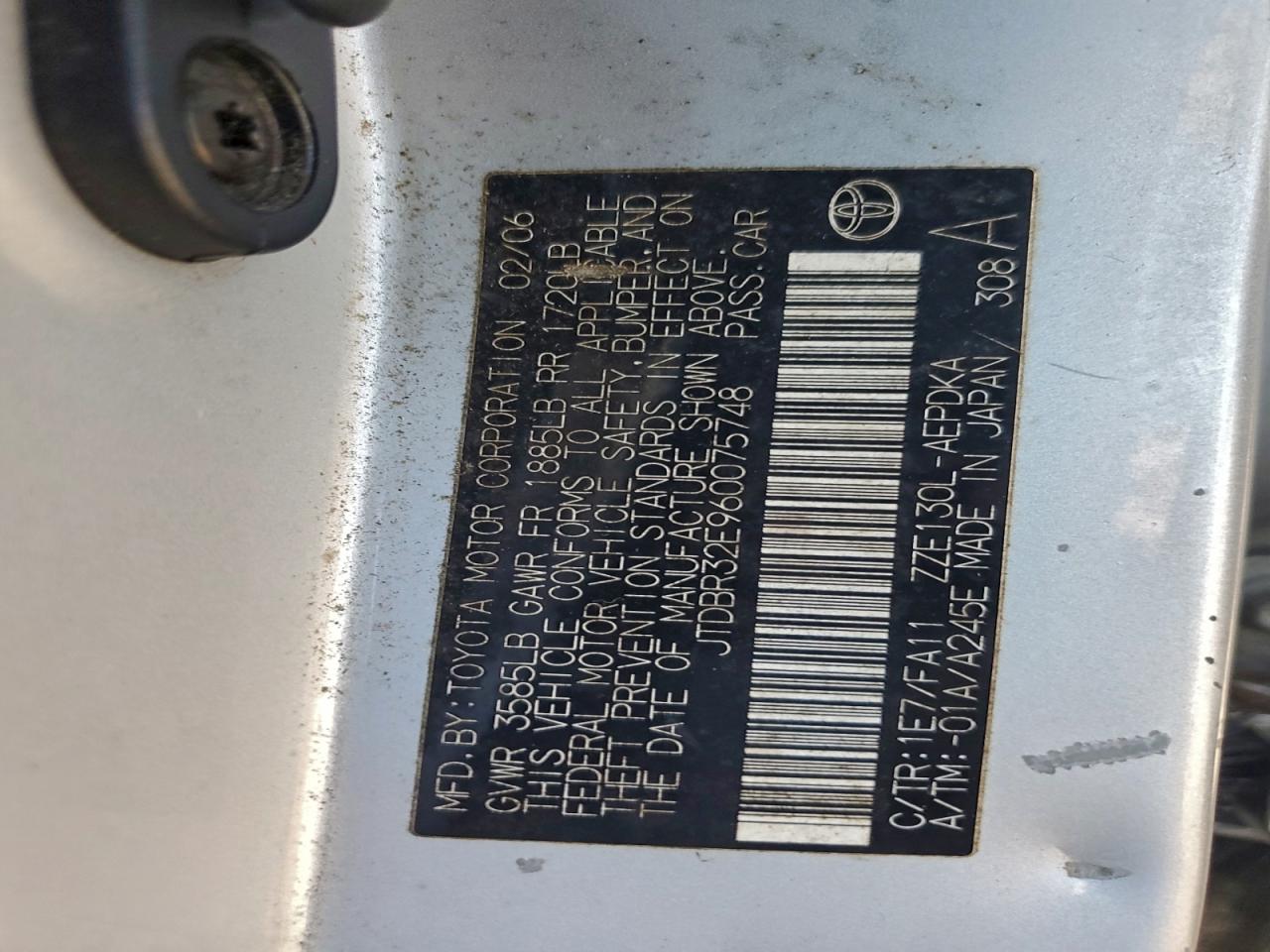 2006 TOYOTA COROLLA CE photo 12