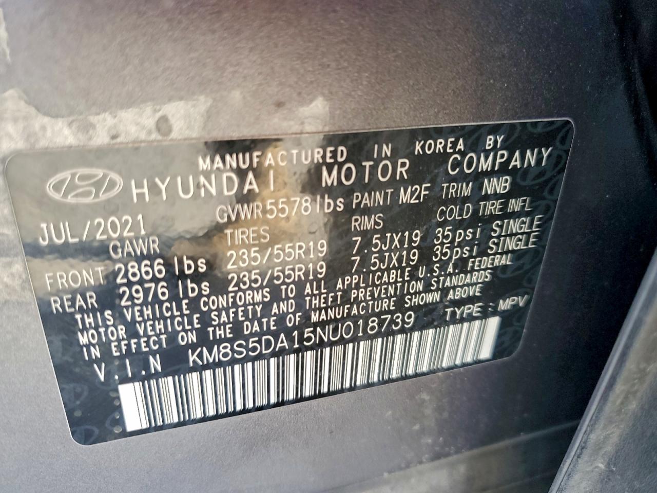 2022 HYUNDAI SANTA FE LIMITED photo 13