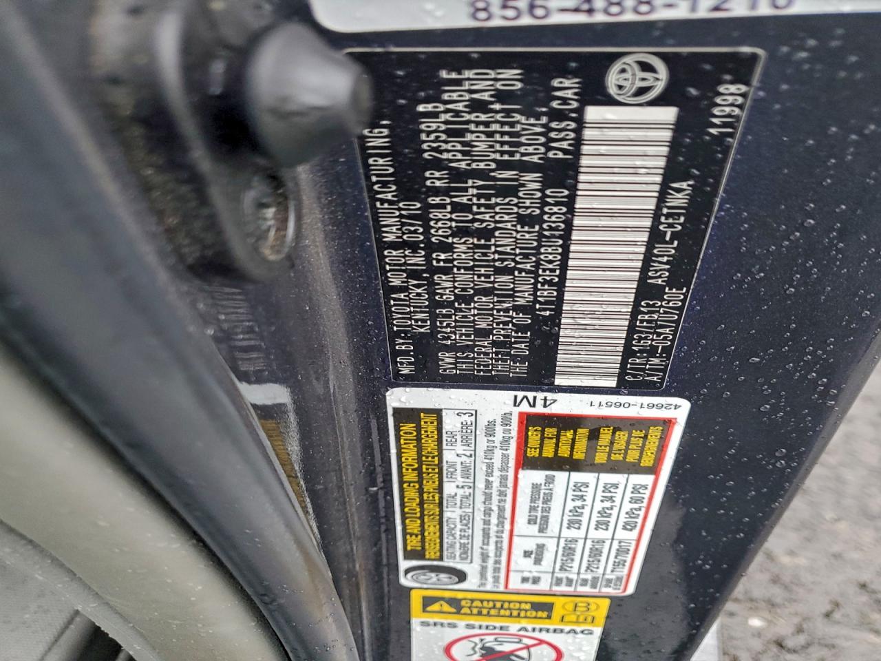 2011 TOYOTA CAMRY BASE photo 13