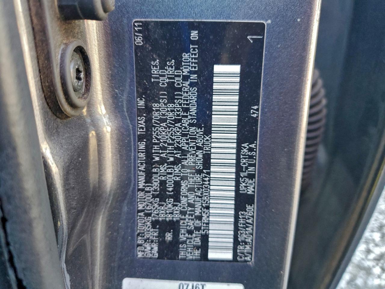 2011 TOYOTA TUNDRA DOUBLE CAB SR5 photo 12