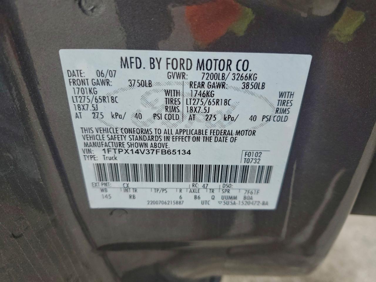 2007 FORD F150 photo 23