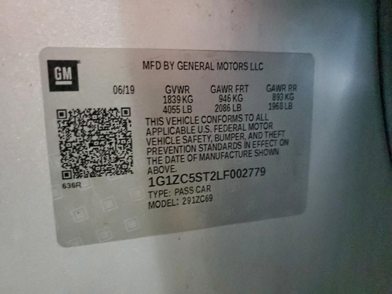 2020 CHEVROLET MALIBU LS photo 12