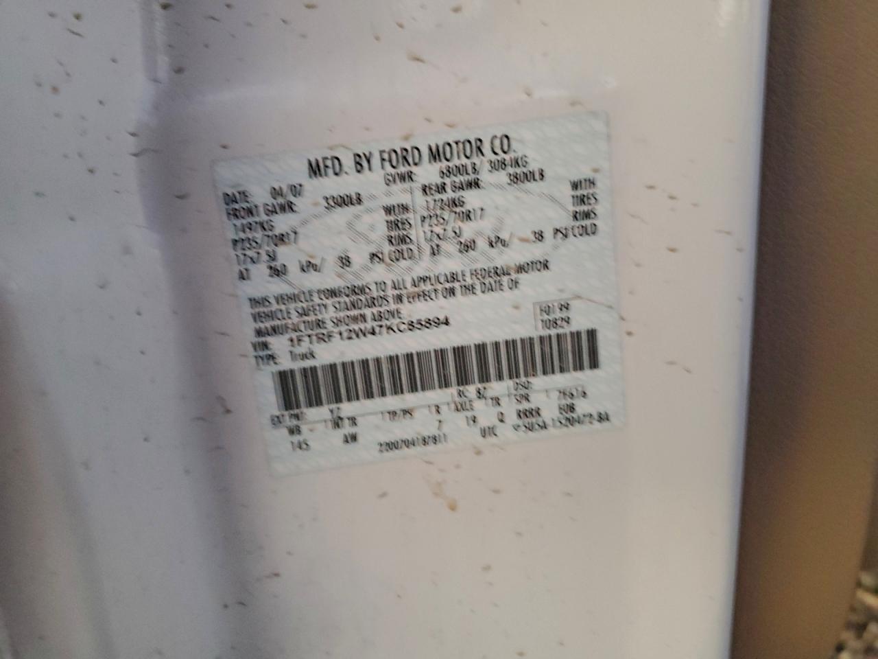 2007 FORD F150 photo 13