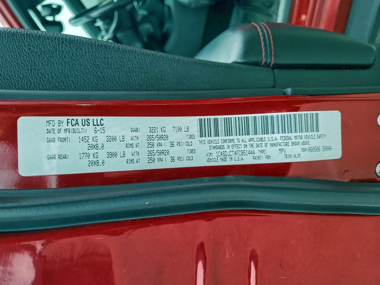 2015 DODGE DURANGO R/T photo 14