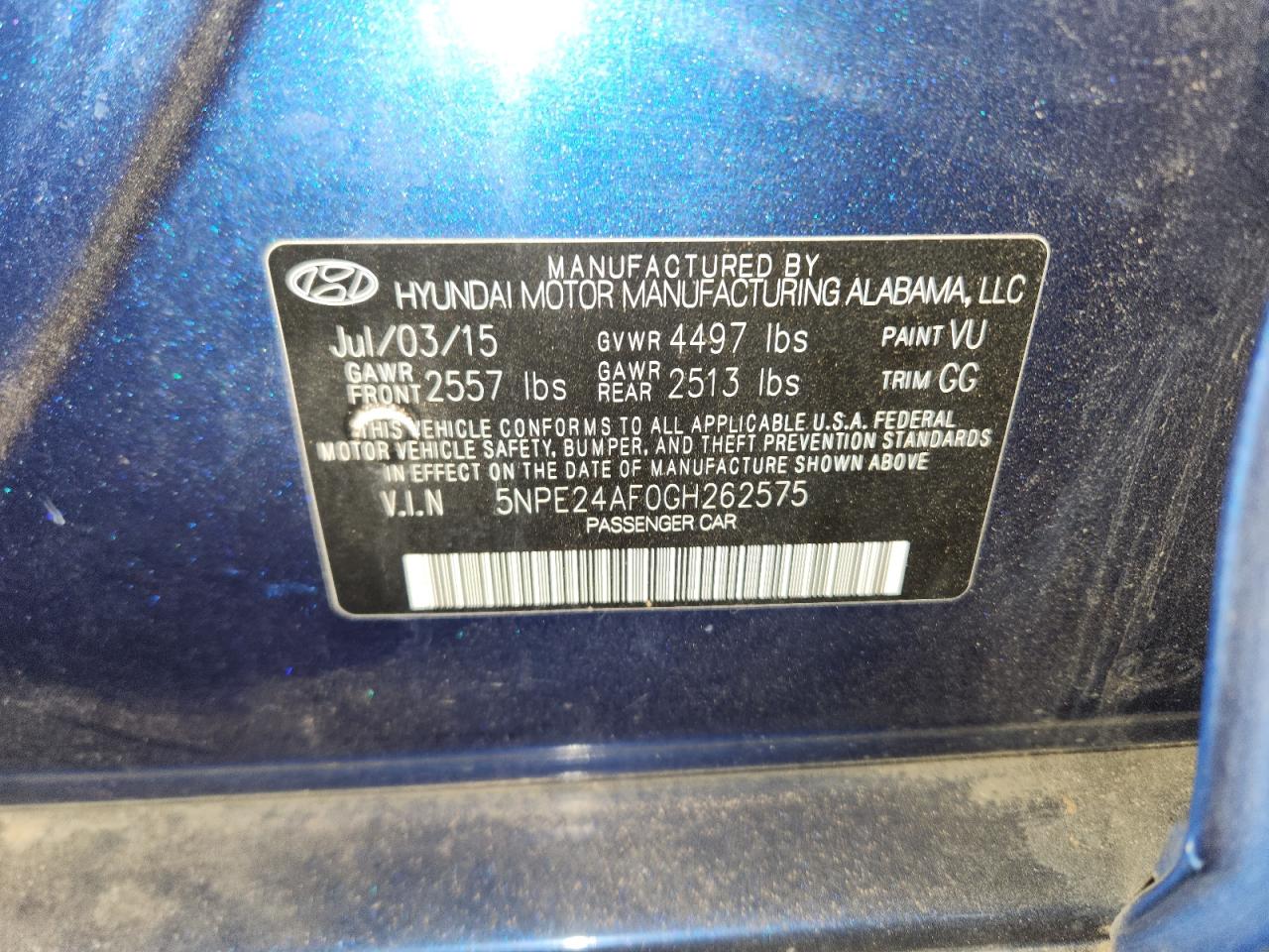 2016 HYUNDAI SONATA SE photo 13