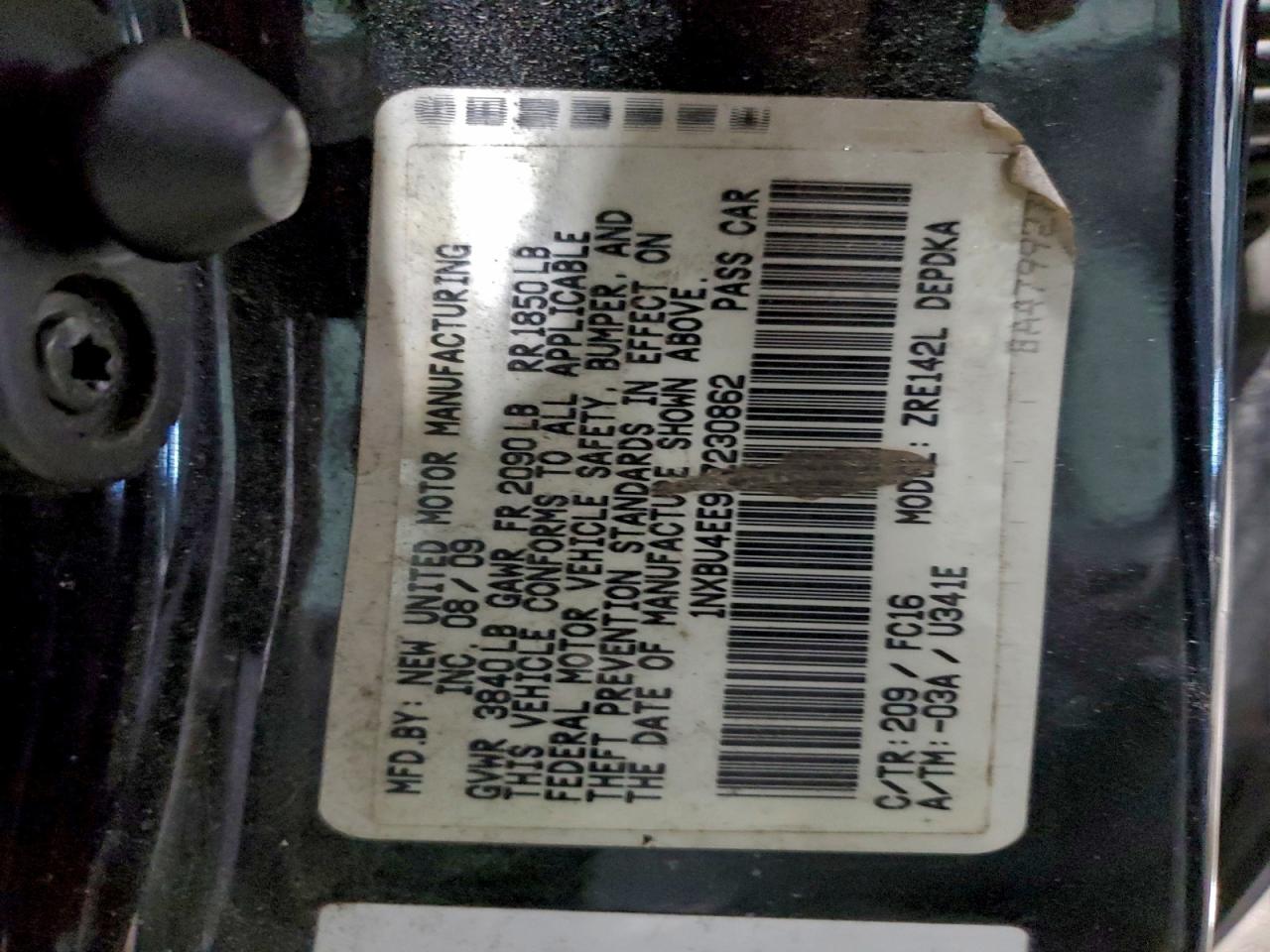 2010 TOYOTA COROLLA BASE photo 12